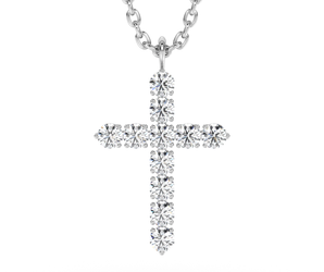 Lab Grown Diamond Cross Necklace 