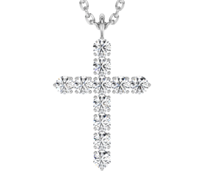 Lab Grown Diamond Cross Necklace 