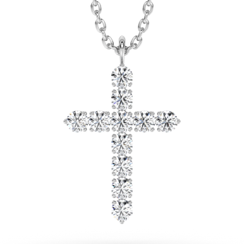 Lab Grown Diamond Cross Necklace 