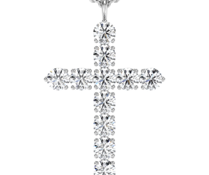 Lab Grown Diamond Cross Necklace 