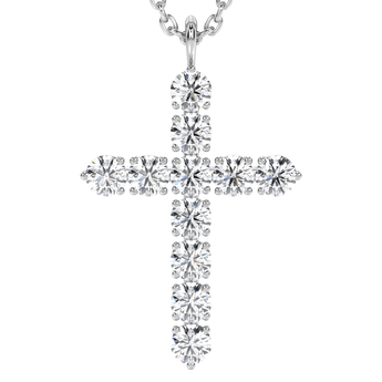 Lab Grown Diamond Cross Necklace 