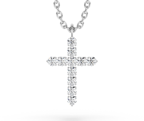 Lab Grown Diamond Cross Necklace 