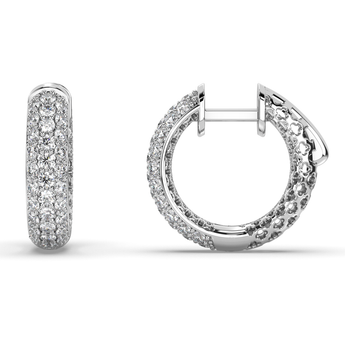 Lab Grown Diamond Hoop Earrings 