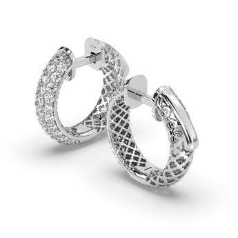 Lab Grown Diamond Hoop Earrings 