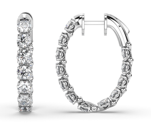 Lab Grown Diamond Hoop Earrings 