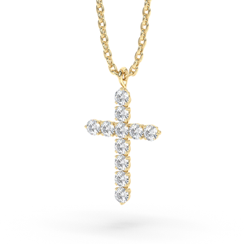 Lab Grown Diamond Cross Necklace 