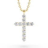 Lab Grown Diamond Cross Necklace 