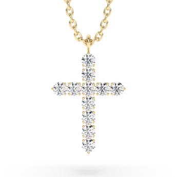 Lab Grown Diamond Cross Necklace 