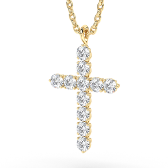 Lab Grown Diamond Cross Necklace 