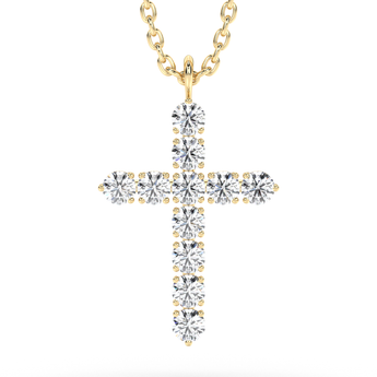 Lab Grown Diamond Cross Necklace 