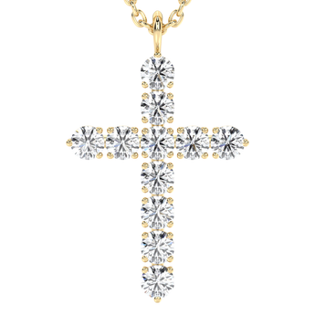 Lab Grown Diamond Cross Necklace 
