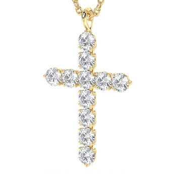 Lab Grown Diamond Cross Necklace 