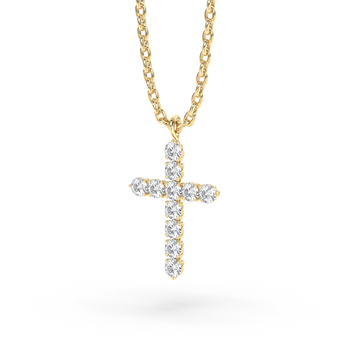 Lab Grown Diamond Cross Necklace 