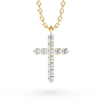 Lab Grown Diamond Cross Necklace 