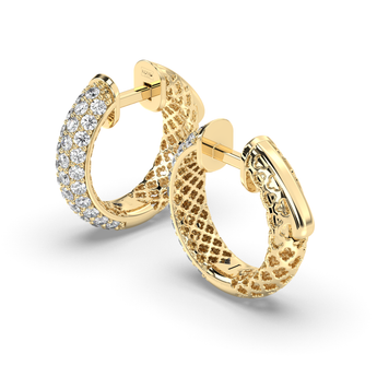 Lab Grown Diamond Hoop Earrings 