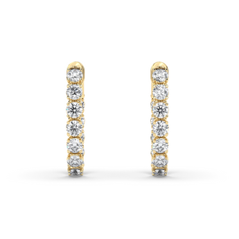 Lab Grown Diamond Hoop Earrings 