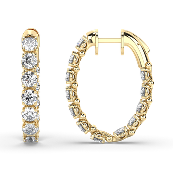 Lab Grown Diamond Hoop Earrings 
