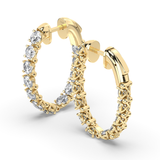 Lab Grown Diamond Hoop Earrings 