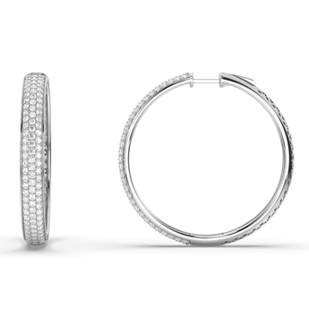 Lab Grown Diamond Hoop Earrings 