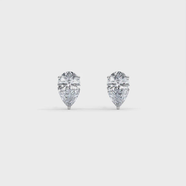 Lab Grown Diamond Stud Earrings "Isla" #color_white-gold