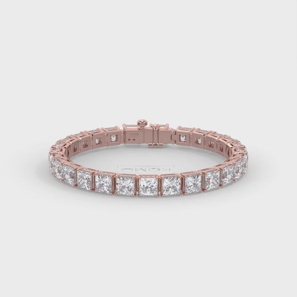 Lab Grown Diamond Tennis Bracelet "Skyline" #color_rose-gold