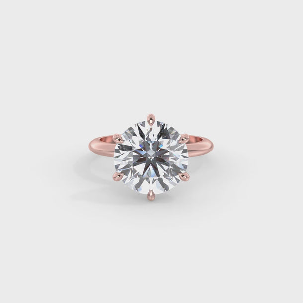 Lab Grown Diamond Engagement Ring "Luna" #color_rose-gold