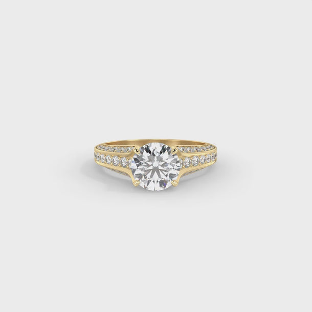 Lab Grown Diamond Engagement Ring "Freya" #color_yellow-gold