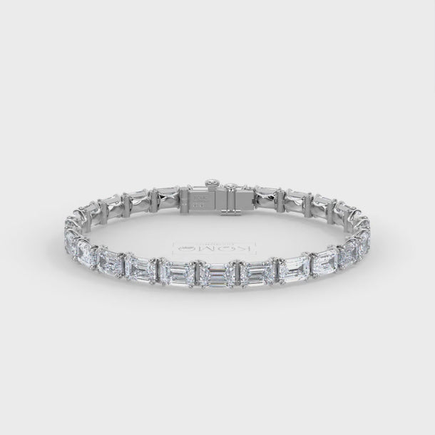 Lab Grown Diamond Tennis Bracelet "Broadway" #color_white-gold