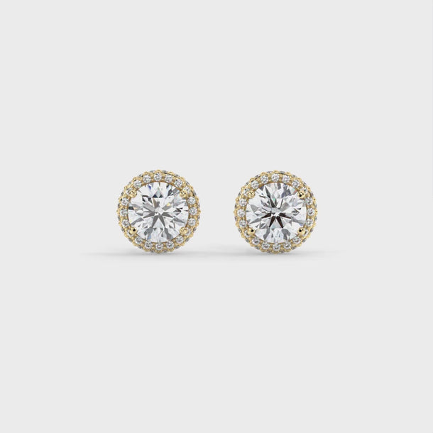 Lab Grown Diamond Stud Earrings "Odette" #color_yellow-gold