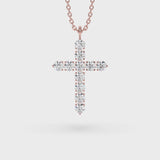 Lab Grown Diamond Cross Necklace 