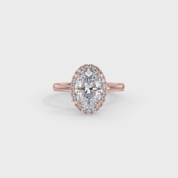 Lab Grown Diamond Engagement Ring "Aurora" #color_rose-gold