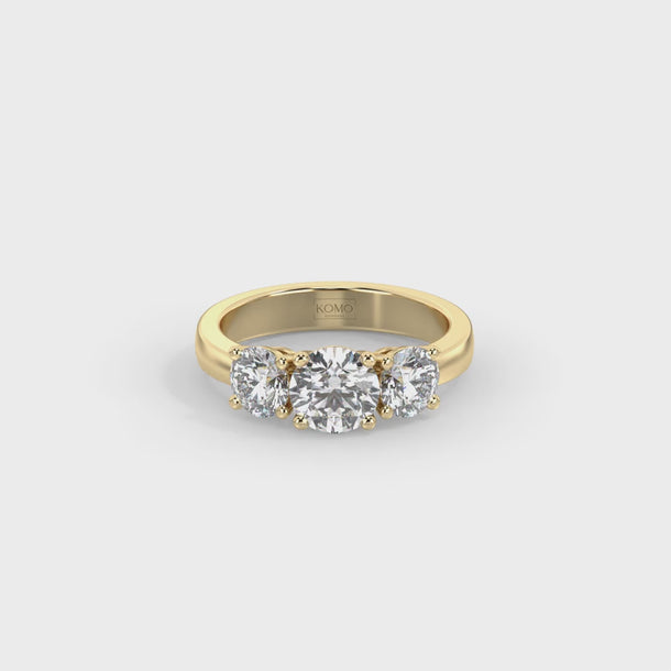 Lab Grown Diamond Engagement Ring "Triana" #color_yellow-gold