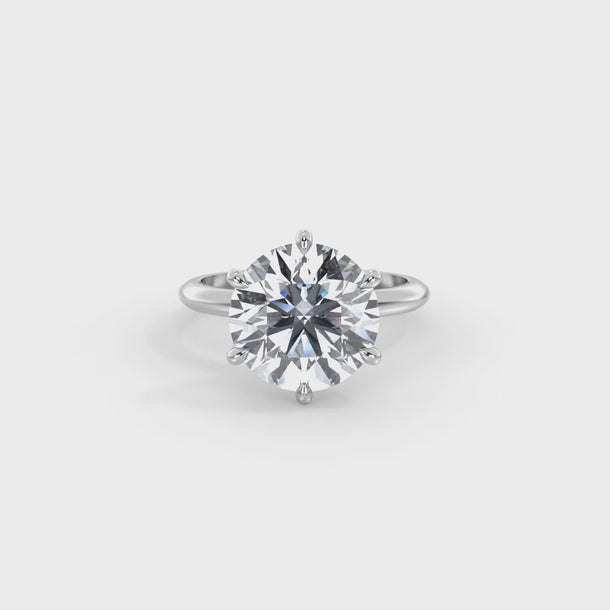 Lab Grown Diamond Engagement Ring "Luna" #color_white-gold