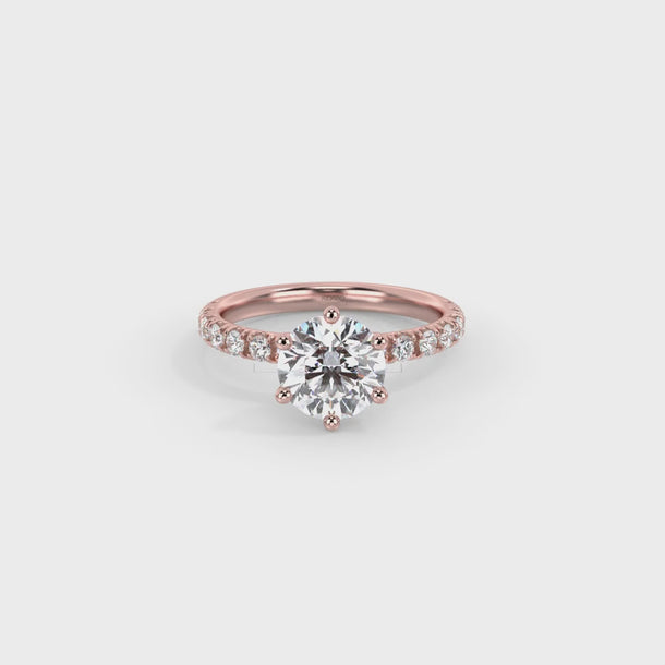 Lab Grown Diamond Engagement Ring "Celine" #color_rose-gold