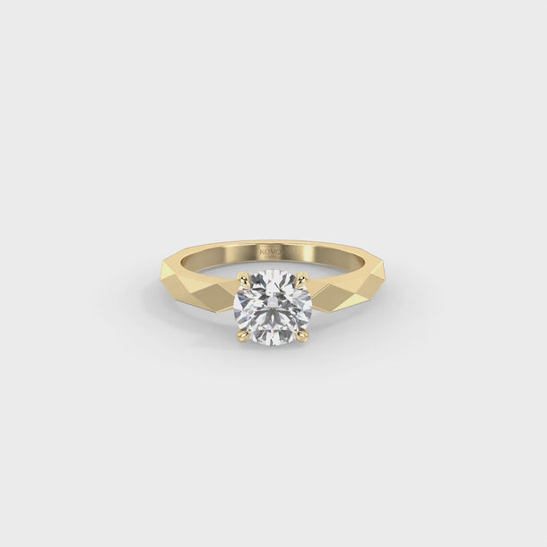 Lab Grown Diamond Engagement Ring "Sabina" #color_yellow-gold
