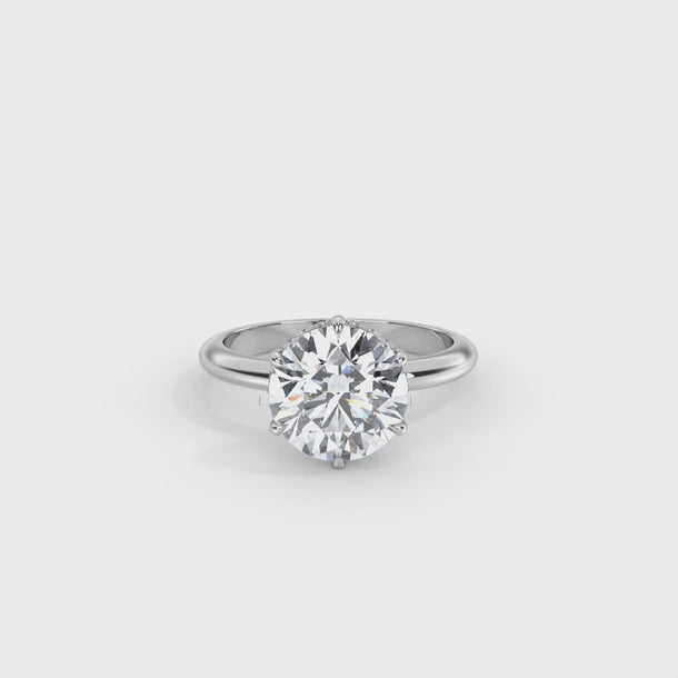 Lab Grown Diamond Engagement Ring "Solara" #color_platinum