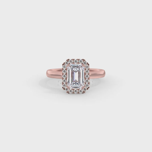 Lab Grown Diamond Engagement Ring "Biance" #color_rose-gold