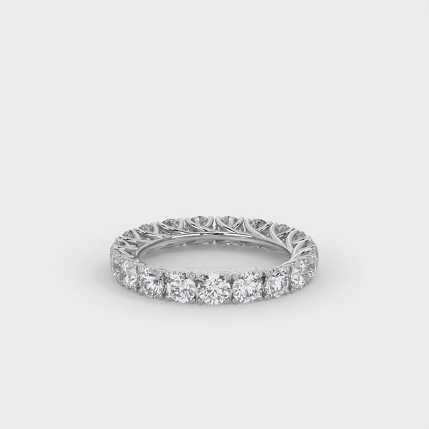 Lab Grown Diamond Еternity Ring "Olive" #color_white-gold