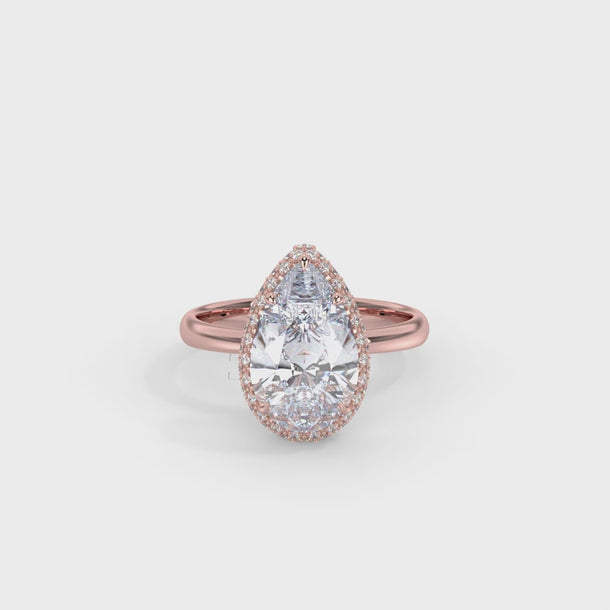 Lab Grown Diamond Engagement Ring "Aria" #color_rose-gold