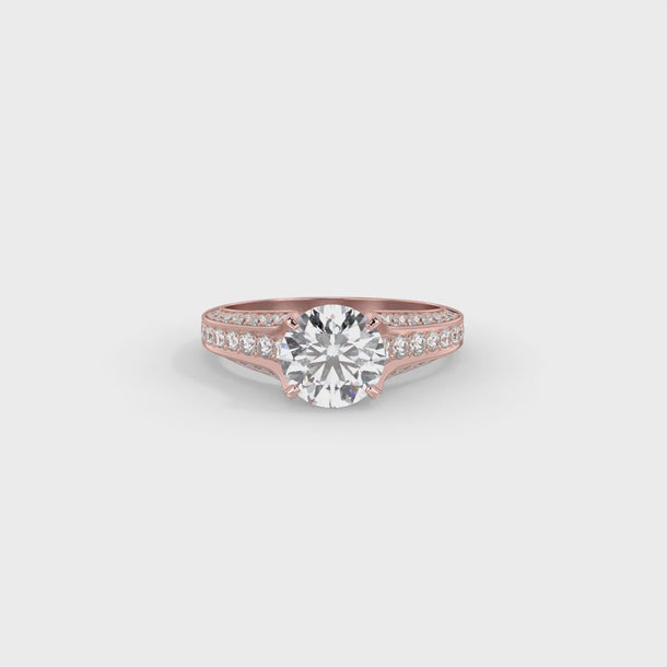 Lab Grown Diamond Engagement Ring "Freya" #color_rose-gold