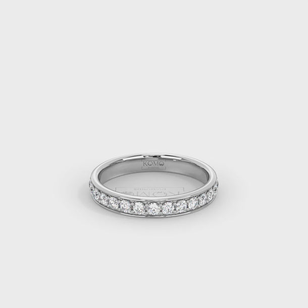 Lab Grown Diamond Wedding Ring "Runway" #color_platinum