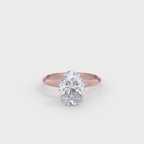 Lab Grown Diamond Engagement Ring "Lyra" #color_rose-gold