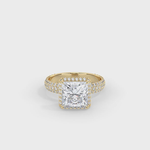 Lab Grown Diamond Engagement Ring "Lucia" #color_yellow-gold