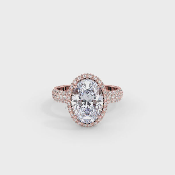 Lab Grown Diamond Engagement Ring "Vega" #color_rose-gold
