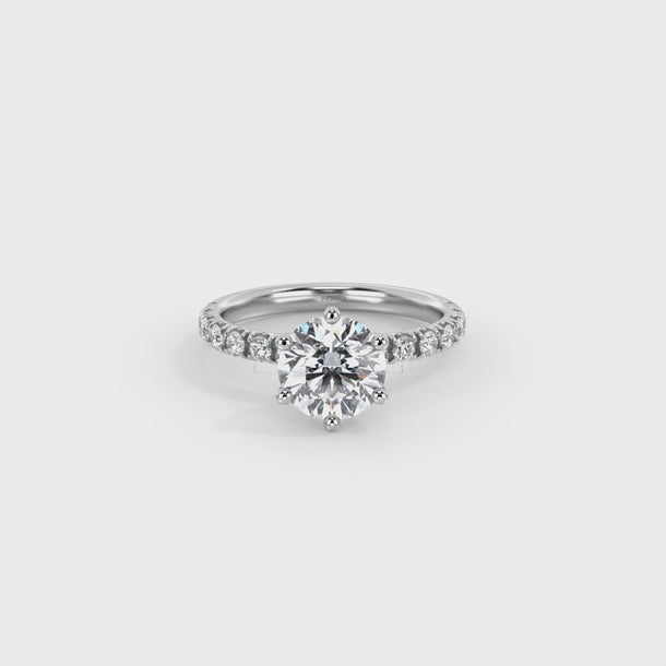Lab Grown Diamond Engagement Ring "Celine" #color_white-gold