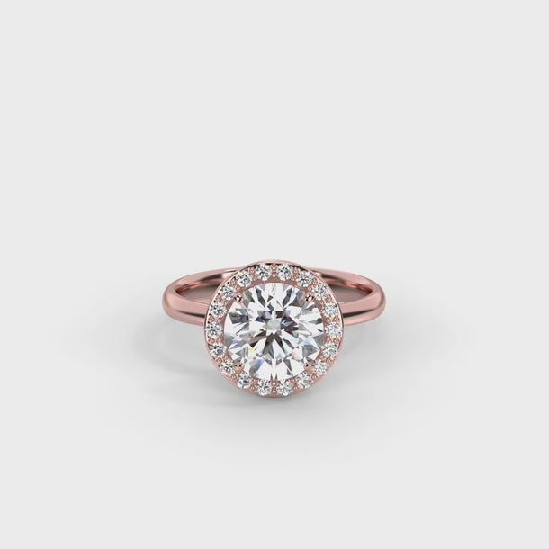 Lab Grown Diamond Engagement Ring "Isolde" #color_rose-gold