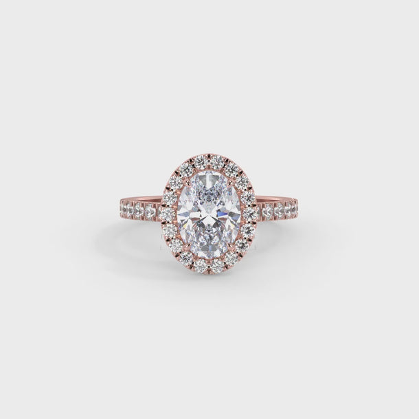 Lab Grown Diamond Engagement Ring "Elara" #color_rose-gold