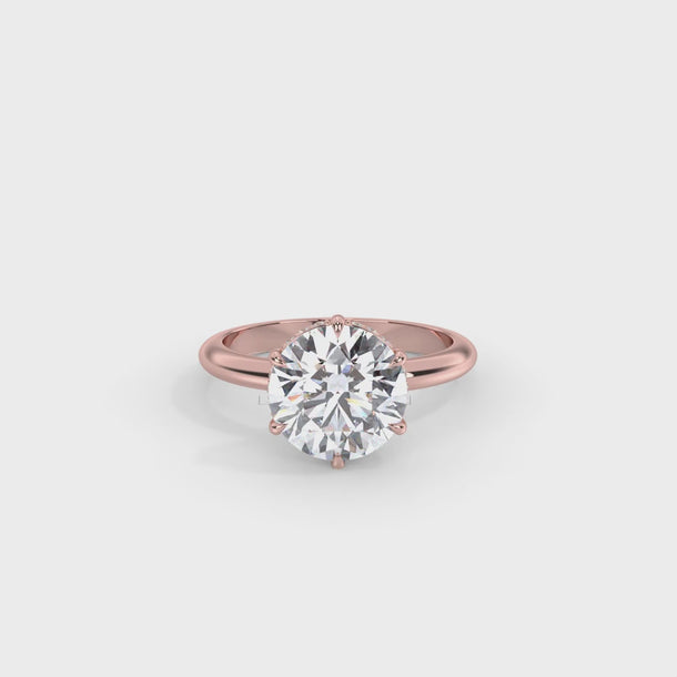 Lab Grown Diamond Engagement Ring "Solara" #color_rose-gold