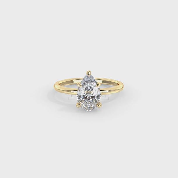 Lab Grown Diamond Engagement Ring "Yara" #color_yellow-gold