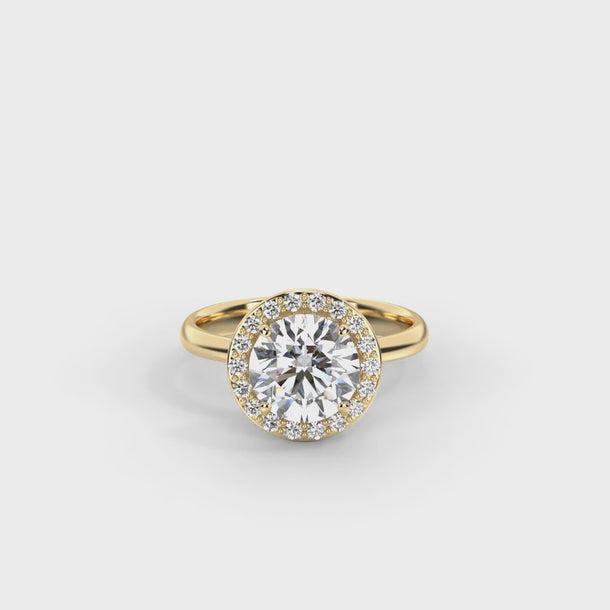 Lab Grown Diamond Engagement Ring "Isolde" #color_yellow-gold
